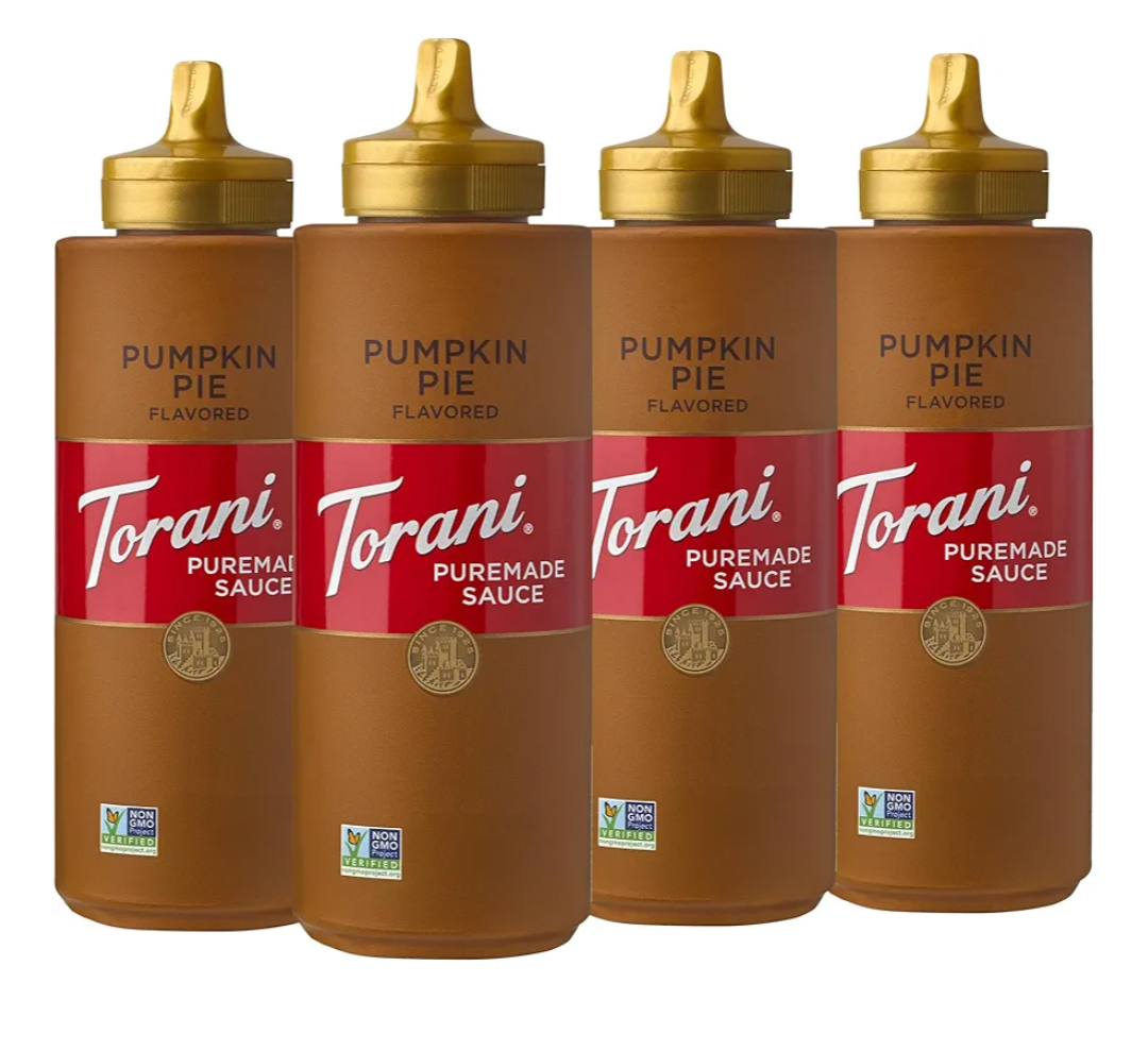 Torani Puremade Sauce, Pumpkin Pie, 16.5 Ounces (Pack of 4) EXP. 05/15/2026 Pack Of 1