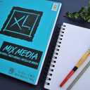 Canson XL Series Mixed Media Pad, Side Wire, 9x12 inches, 60 Sheets  Heavyweight Art Paper for Watercolor, Gouache, Marker, Painting, Drawing, Sketching