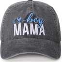 InnoBeta Boy Mom Hat for Women, Boy Mom Gifts for Mothers Day, Christmas, Birthday, Adjustable Embroidered Baseball Cap, Mama Gray