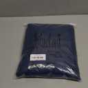 KOUFALL Navy Blue Curtains Drapes 84 Inch Length 2 Panels Set, Sheer Dark Blue Patterned Christmas Winter Curtains for Living Room Bedroom