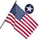 American Flag 3x5 ft Pole Sleeve Style: Longest Lasting US Sleeved Flag Made from Nylon, Embroidered Stars, Sewn Stripes, UV Protection Perfect for Outdoors! USA Flag