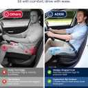 Gel Wedge Car Seat Cushion for Driving Relieves Tailbone Pain, Composite Gel Memory Foam for Cool & Support Comfort, Ergonomic Car Seat Pillow, Elevated Back for Wider Vision, Anti-Slip Design