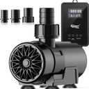 Hygger 15W-100W Water Pump with Controller (Up to 3430GPH), Submersible/Inline Return Pump with Adjustable Mode/Flow, 2 Fountain Pump with 2 Inlet Cover and 3 Nozzles, for Fish Tank, Pond, Aquarium
