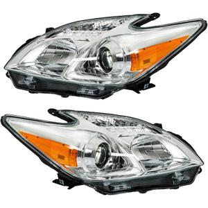 WFLNHB Replacement for Prius 2012-2015 Left and Right Sides with White Housing Headlamp Assembly 8113047520 8117047520 TO2518134C TO2519134C