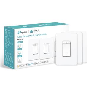 Kasa Apple HomeKit Smart Dimmer Switch KS220P3, Single Pole, Neutral Wire Required,2.4GHz Wi-Fi Light Works with Siri, Alexa and Google Home,UL Certified, No Hub Required,White, 2 Count (Pack of 1) (2-pack)