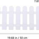 Kisangel 5Pcs White Plastic Picket Fence, Garden Border Edging 19.7x7.9