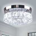 9.8" Round Crystal Flush Mount Chandelier Ceiling Light Cool White
Crystal flush mount cool white ceiling light for Kitchen Hallway Foyer 15W 6000K Cool White