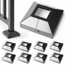 1.5" Split Type Post Base Cover, Decorative Skirt for Indoor/Outdoor Iron Deck Railing, Stair Base (8Pack-Black)
