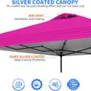 10x10 Canopy Replacement Top Cover with Air Vent, 210D Silver Coated Waterproof Polyester, Pop Up Tent Cover for Straight Leg Canopy Frame, Canopy Top Only