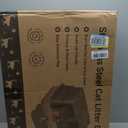 XXXL Stainless Steel Cat Litter Box with Lid – 28.3"×20.2"×17.3", Black