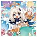 2 x GENSHIN IMPACT Day of Destiny Series Character Bordered Poster - Paimon (2022 Version)