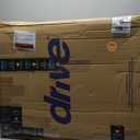 Drive Medical 10215RD-1 Bariatric Foldable Rollator Walker with Seat, Red