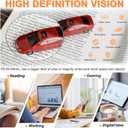 MARE AZZURO Thick Reading Glasses Women Stylish Square Readers 1.0 1.25 1.5 1.75 2.0 2.25 2.5 2.75 3.0 3.5 4.0 5.0 6.0 (Black+clear)