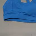 RUNNING GIRL High Impact Sports Bras for Women,Racerback Running Bra Workout Crop Tank Tops Longline Sports Bra Push up(WX2667 Bright Blue L)