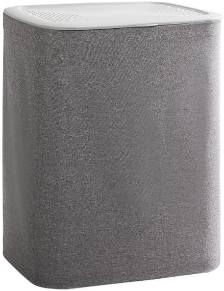 90L Large Grey Laundry Basket with Lid  Collapsible Laundry Hamper with Handles & Waterproof Liner | Durable, Space-Saving Clothes Organizer for Bedroom, Bathroom & Laundry Room.