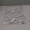 LUCUNSTAR Cocktails Neon Sign Drinks LED Signs Cocktail Glass Shaped Neon Lights LED Drinking Signs Martini Light Up Sign for Wall Decor Man Cave Blue Wine Glass Light for Bar Shop Night Club