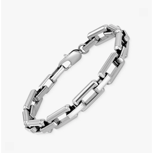 Bracelets for Men,Black Stainless Steel for Men Bracelets,Trendy Paperclip Short Bracelets Gifts for Husband Father Friends