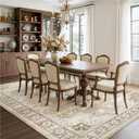 DEXI 9x12 Large Area Rugs for Living Room, Washable Rug for Bedroom, Beige