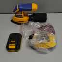 1.9Amp Cordless Detail Sander Compatible with Makita 18v Battery, Dust Collector, Brushless 12,000 OPM Speed, Compact Soft Palm Grip, 10pcs Sanding Pads, 2.0Ah Charger & Battery Kit (Blue)