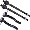SCITOO 4pcs Front Suspension Kit Inner Tie Rod End Outer Tie Rod End Fit 1999-2005 For Suzuki Grand Vitara 2002-2006 For Suzuki XL-7