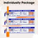 0.5ml Syringe with Cap, 31G 1/4" 6mm 1/2cc Syringes, Disposable Individual Package, Pack of 20
