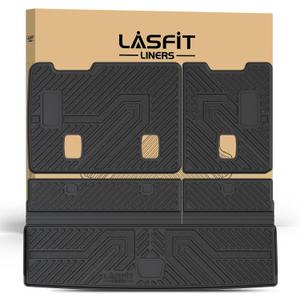 LASFIT Trunk Mat with Backrest Mat 2015-2020 for Chevrolet Chevy Tahoe/GMC Yukon (Only Yukon, Not Fit Yukon XL)/Cadillac Escalade (Only Escalade, Not Fit Escalade ESV), All Weather TPE Custom Fit