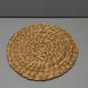 13.8 in Plate Chargers Round Woven Placemats Set of 10, Boho Farmhouse Rustic Place Mats for Dining Table Decor, Rattan Wicker Table Mats Jute Braided Chargers for Dinner Plates (Natural)