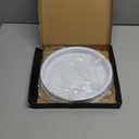 HGF Bathroom Tray for Sponge Soap, 10 Inch Light Metal Round Decorative Tray for Kitchen Counter Sink Centerpiece Countertop Organizer, Perfume Candle Vanity Trays for Bathroom Decor, Totally White