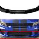4 Pcs Matte Black Front Bumper Lip Compatible with 2015-2022 Dodge Charger SRT Front Bumper Lip