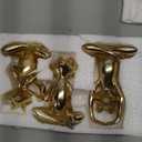 Suoedd Gold Frog Figurines Yoga Decor 3.7In Set of 3 –Frog Yoga Statues for Modern Living Room Desk Table Home Office Bookshelf Shelves Sculptures Decor,Gifts for Mom Women