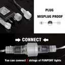 FUNPENY Meteor Shower Rain Lights, 864 LED Christmas Lights Icicle Snow Falling Christmas Lights Outdoor Raindrop Lights, 30cm 24 Tubes Xmas Tree Holiday Decoration (Blue)