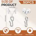 50 Pack Curtain Track Hooks Ceiling Curtain Straight Curved Track Rollers Carriers for Drapes Room Dividers or Closet Use