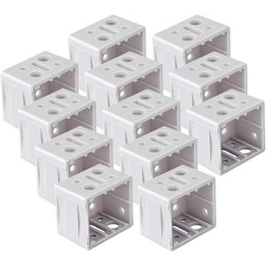 12 Pack 1 inch Blind Brackets, Vertical Blind Bracket Box Mounting Bracket Window Blinds Headrail Brackets, White