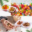 40 Pack Disposable Snack Containers with Lids, Double Compartment Condiment Container for Kids, Small Plastic Dip Sauce Cups for Lunch Meal Prep