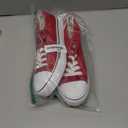 ZGR Womens White Tennis Shoes for Women,Lace up Canvas Sneakers,Casual Walking Canvas Shoes (9.5, Red)