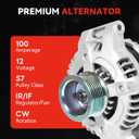 13980N Alternator Replacement For Honda Accord 2.4L 2003-2007, Civic 2.0L 2006-2011, 2.4L CRV 2007-2011, 2.4L Element 2003-2011, Acura CSX 2.0L 06-08, TSX 2.4L 04-08, 104210-4732, 31100-RAA-A01