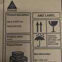 PEMAR Set of 2 Mother of Pearl Decorative Boxes w Lids, Handmade Mosaic Keepsake Jewelry Box Rectangular Treasure Chest, Shelf Decorative Wooden Box for Memory Tea Bags Coffee Accessories (White)