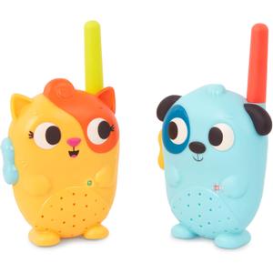 B. toys Lolo & Woofer Walkie-Talkies - 2-Pack Walkie Talkies - Long 100-Foot Range - Toys for Toddlers, Kids - 3 Years +