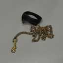 PRADOG Chain Dog Leash Metal Chew Proof 12MM Pet Leash Chain with Leather Padded Handle for Large Medium Small Dogs(Total Length of 4ft)