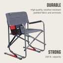 Coleman Pro Rocker Chair, Easy & Fast Folding, Up to 250lb Capacity, Great for Camping, Easily Portable, Mussel