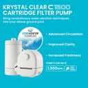 INTEX C1500 Cartridge Filter Pump for AGP: 1500 GPH Pump Flow Rate - Cartridge Gauge Indicator - HydroAeration Technology - Includes Type A Filter Cartridge - Turnover Rate/System Flow 1180 GPH