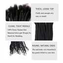 8 Inch Loc extensions Human Hair with Curly Ends 100% Real Human Hair 0.4cm Width 30 Strands per pack Full Handmade Dreadlock Extensions Can be dyed and bleached