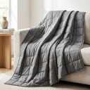 Smart Queen Weighted Blanket for Adults(60"x80",20lbs, Grey) Queen Size Soft Cooling Heavy Blanket for Sleeping, Breathable Blanket with Glass Beads Perfect for 180-210 lbs,All Season,Machine Washable
