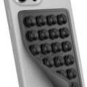 Suction Phone Case Mount, Sillicon Adhesive Phone Accessory for iPhone and Android, Hands-Free Fidget Toy Mirror Shower Phone Holder, Tiktok Videos and Selfies (Black)