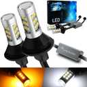 3157 Switchback LED Turn Signal Bulbs with Built-In Resistors | No Hyper Flash, Plug & Play Dual Color White Amber, Error Free Switchback LED Lights | High Brightness, Long Lasting, Universal Fit