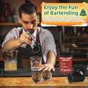 Christmas Clear Ice Cube Maker, 2.5" Stainless Steel Crystal Clear Ice Ball Maker, Ice Molds for Whiskey/Old Fashioned Cocktail/Bourbon, Whiskey Bourbon Gifts for Men, Dad, Husband (Holiday Checklist)