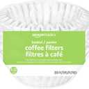 Amazon Basics Basket Coffee Filters for 8-12 Cup Coffee Makers, White, 200 Count