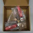 HQMPC Garden Hose Y Valve Splitter With Stainless Steel Long Handle - Brass 2 Way Water Adapter, 3/4" GHT Thread