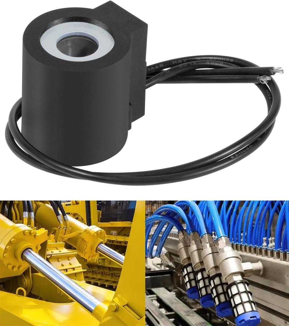 10238-66 12V DC 1/2" Hole Solenoid Coil 16W Hydraulic Power Unit Lift Dump Compatible with 08 Series Vale Stem Series