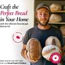 Beginner-Friendly Sourdough Starter Kit, Sourdough Starter Jar, 34oz Sourdough Jar Wide Mouth, Easy Instructions, Recipes & 24/7 AI Support - Sourdough Bread Baking Supplies